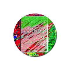 Colorful Pattern Rubber Round Coaster (4 Pack) 