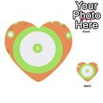 Green and orange design Multi-purpose Cards (Heart)  Front 1