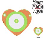 Green and orange design Multi-purpose Cards (Heart)  Front 22