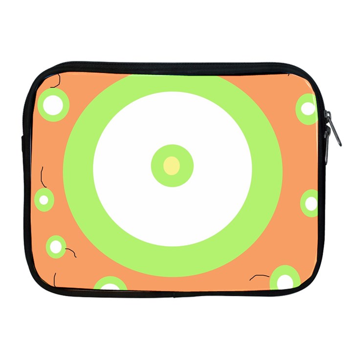 Green and orange design Apple iPad 2/3/4 Zipper Cases