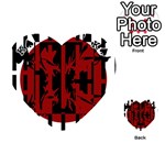 Red, black and white decorative abstraction Playing Cards 54 (Heart)  Front - SpadeK