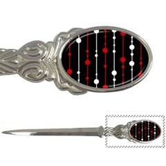 Red Black And White Pattern Letter Openers by Valentinaart