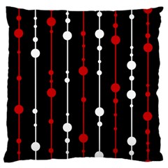 Red Black And White Pattern Large Flano Cushion Case (one Side)