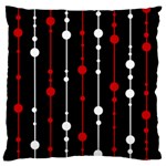 Red black and white pattern Large Flano Cushion Case (One Side) Front