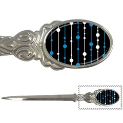 Blue, White And Black Pattern Letter Openers by Valentinaart