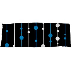 Blue, White And Black Pattern Body Pillow Case Dakimakura (two Sides) by Valentinaart