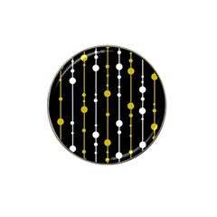 Yellow, Black And White Pattern Hat Clip Ball Marker (10 Pack) by Valentinaart