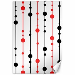 Red, Black And White Pattern Canvas 20  X 30  