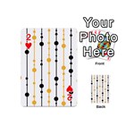 Yellow, black and white pattern Playing Cards 54 (Mini)  Front - Heart2