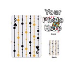 Yellow, black and white pattern Playing Cards 54 (Mini)  Front - Spade9