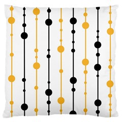 Yellow, Black And White Pattern Large Cushion Case (one Side) by Valentinaart