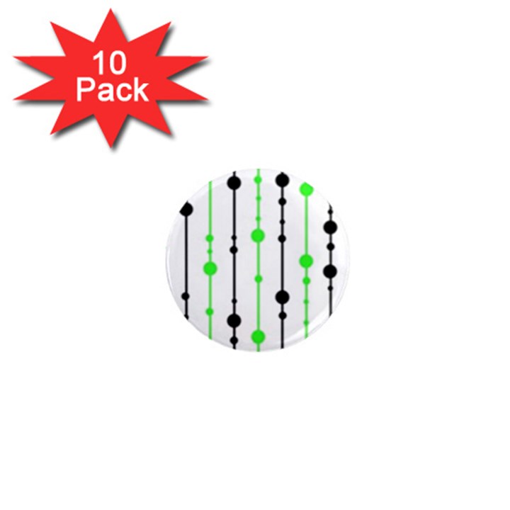 Green pattern 1  Mini Magnet (10 pack) 