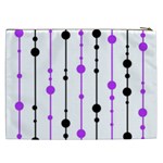 Purple, white and black pattern Cosmetic Bag (XXL)  Back