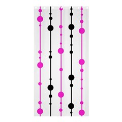 Magenta, Black And White Pattern Shower Curtain 36  X 72  (stall)  by Valentinaart
