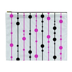 Magenta, Black And White Pattern Cosmetic Bag (xl) by Valentinaart