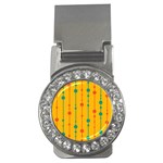 Yellow, green and red pattern Money Clips (CZ)  Front