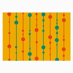 Yellow, Green And Red Pattern Large Glasses Cloth by Valentinaart