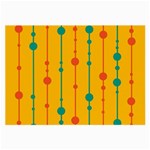 Yellow, green and red pattern Large Glasses Cloth Front