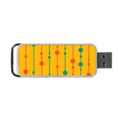 Yellow, Green And Red Pattern Portable Usb Flash (one Side) by Valentinaart