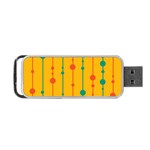 Yellow, green and red pattern Portable USB Flash (One Side) Front