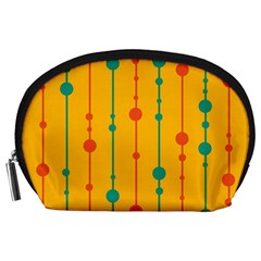 Yellow, Green And Red Pattern Accessory Pouches (large) 