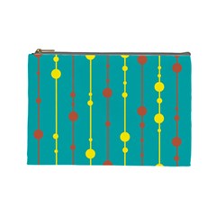 Green, Yellow And Red Pattern Cosmetic Bag (large)  by Valentinaart