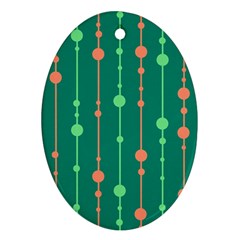 Green Pattern Ornament (oval)  by Valentinaart