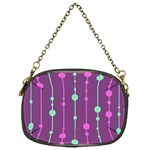 Purple and green pattern Chain Purses (One Side)  Front