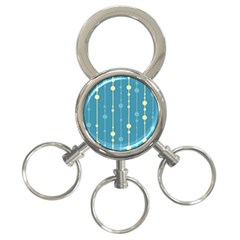 Blue Pattern 3-ring Key Chains by Valentinaart