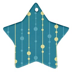 Blue Pattern Star Ornament (two Sides)  by Valentinaart