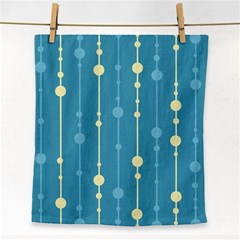 Blue Pattern Face Towel by Valentinaart