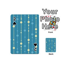 Blue Pattern Playing Cards 54 (mini)  by Valentinaart