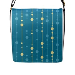 Blue Pattern Flap Messenger Bag (l)  by Valentinaart