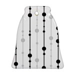 Black and white elegant pattern Ornament (Bell)  Front