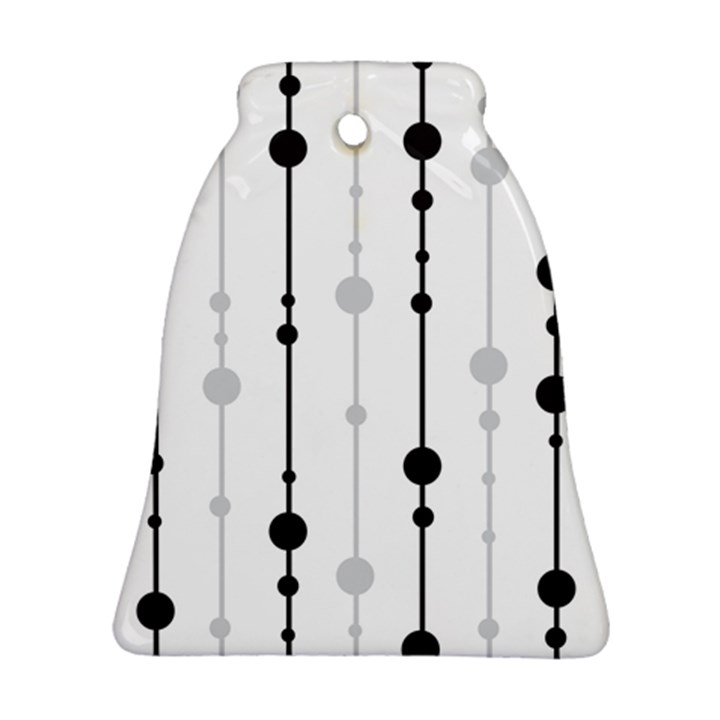 Black and white elegant pattern Ornament (Bell) 