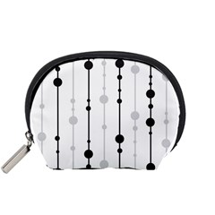 Black And White Elegant Pattern Accessory Pouches (small)  by Valentinaart