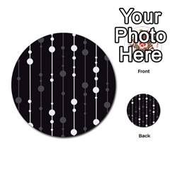 Black And White Pattern Multi-purpose Cards (round) 