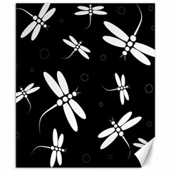 Dragonflies Pattern Canvas 20  X 24   by Valentinaart