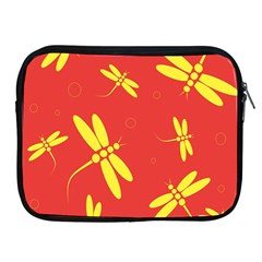 Red And Yellow Dragonflies Pattern Apple Ipad 2/3/4 Zipper Cases by Valentinaart