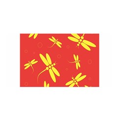 Red And Yellow Dragonflies Pattern Satin Wrap by Valentinaart