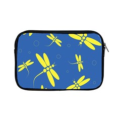 Blue And Yellow Dragonflies Pattern Apple Ipad Mini Zipper Cases by Valentinaart