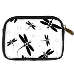 Black and white dragonflies Digital Camera Cases Back