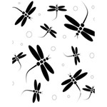 Black and white dragonflies Large Memo Pads 4.125 x5.5  Memopad