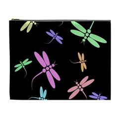 Pastel Dragonflies Cosmetic Bag (xl) by Valentinaart