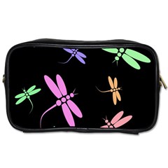 Pastel Dragonflies Toiletries Bags by Valentinaart