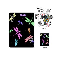 Pastel Dragonflies Playing Cards 54 (mini)  by Valentinaart
