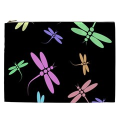 Pastel Dragonflies Cosmetic Bag (xxl)  by Valentinaart