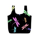 Pastel dragonflies Full Print Recycle Bags (S)  Front