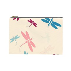 Pastel Dragonflies  Cosmetic Bag (large)  by Valentinaart