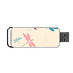 Pastel Dragonflies  Portable Usb Flash (two Sides) by Valentinaart